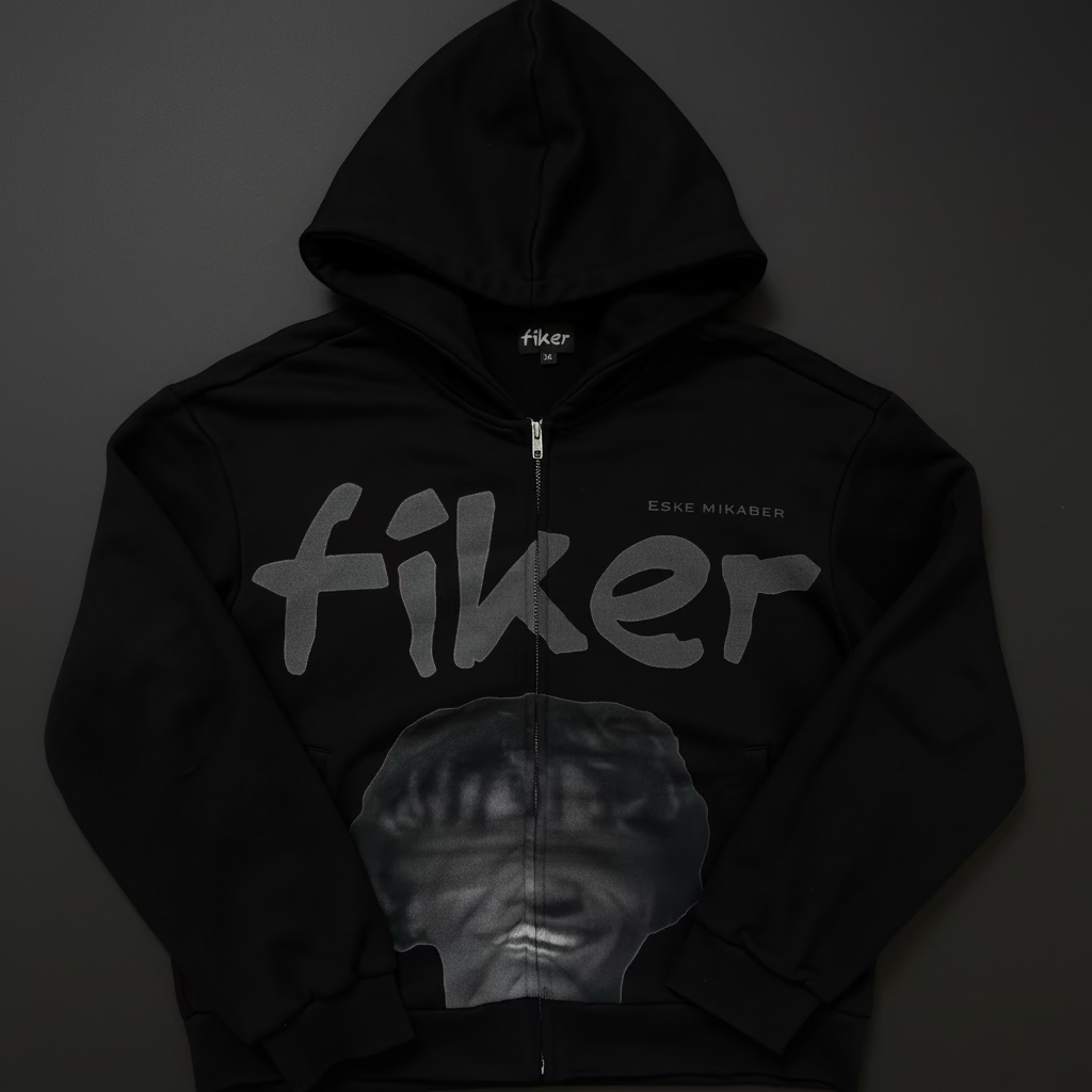 BLACK FIKER ZIP UP